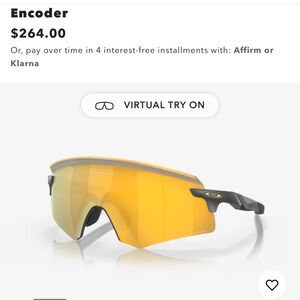 GOLD OAKLEY ENCODER GLASSES DISPLAY